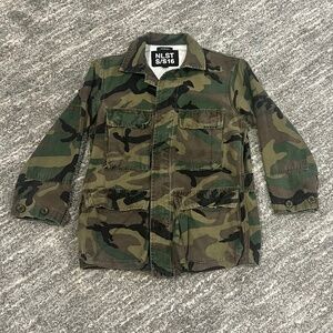 NLST by Nili Lotan Army Green Camo Jacket Size Small